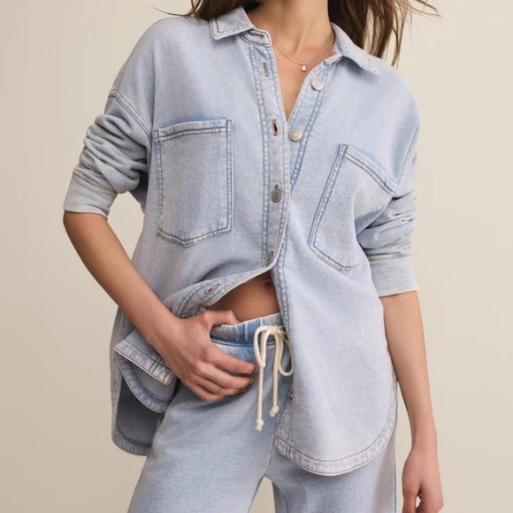 Z Supply Tops - Z Supply Women's Blue and Grey Top